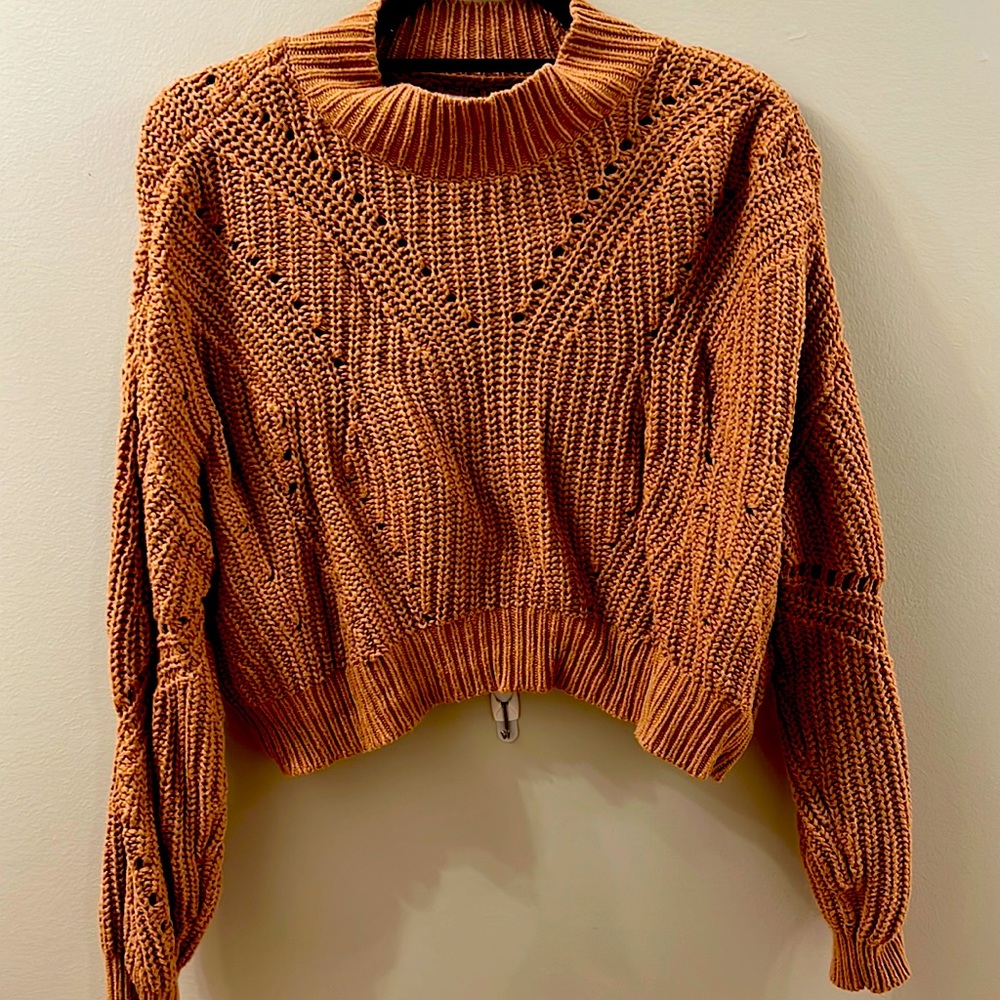Beige Knit Crop Sweater